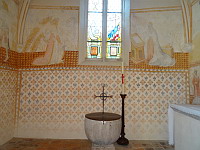 France, Ain, Le Plantay, Eglise, Chapelle, Peinture murale, Annonciation